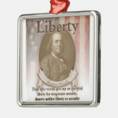 Benjamin Franklin - Freiheit Silbernes Ornament (Links)