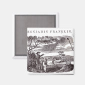 Benjamin Franklin führt sein Kite-Experiment durch Magnet (Vorderseite/Rückseite)
