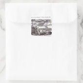 Benjamin Franklin führt sein Kite-Experiment durch Quadratischer Aufkleber (Tasche)