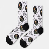 Benjamin Franklin Genius ohne Bildung Zitat Socken (Linkes Detail)