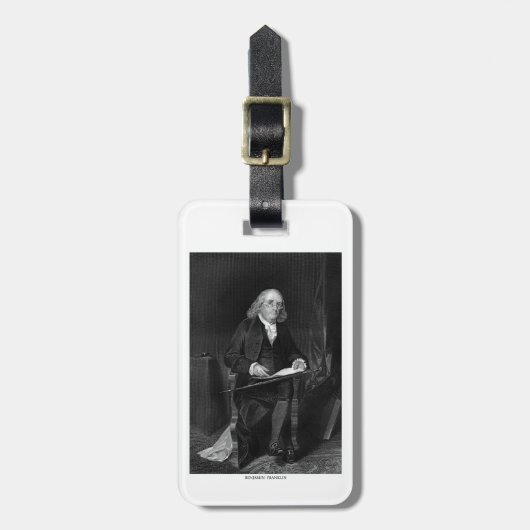 Benjamin Franklin Gepäckanhänger (Vorderseite vertikal)