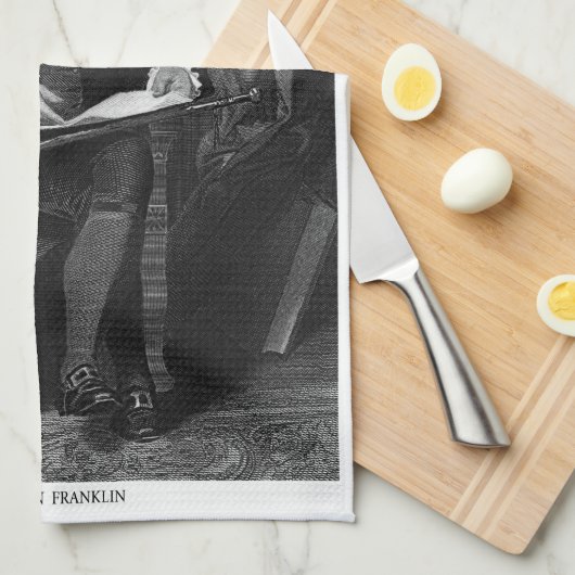 Benjamin Franklin Geschirrtuch (Viertel Falte)