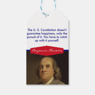 Benjamin Franklin Gift Tags Geschenkanhänger