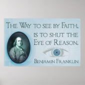 Benjamin Franklin | Glaube und Vernunftposter Poster (Vorne)