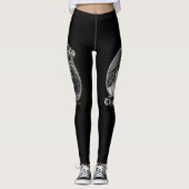 Benjamin Franklin handgezeichnetes Design Leggings (Vorderseite)