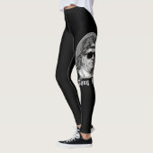 Benjamin Franklin handgezeichnetes Design Leggings (Links)