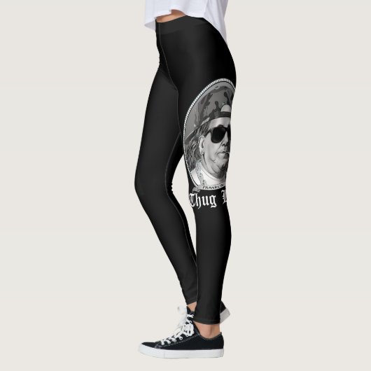 Benjamin Franklin handgezeichnetes Design Leggings (Links)