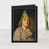Benjamin Franklin Happy Birthday Karte (Vorderseite)