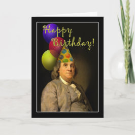 Benjamin Franklin Happy Birthday Karte