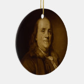 Benjamin Franklin Head and Shoulders Portrait Keramikornament (Rechts)