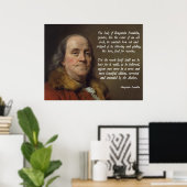 Benjamin Franklin Heaven Poster (Heimbüro)