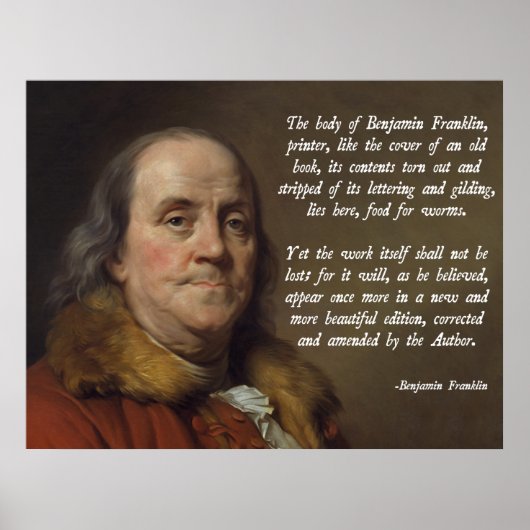 Benjamin Franklin Heaven Poster (Vorne)