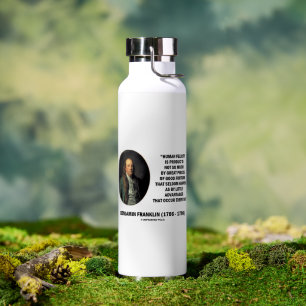 Benjamin Franklin Human Felicity Vorteile Zitat Trinkflasche