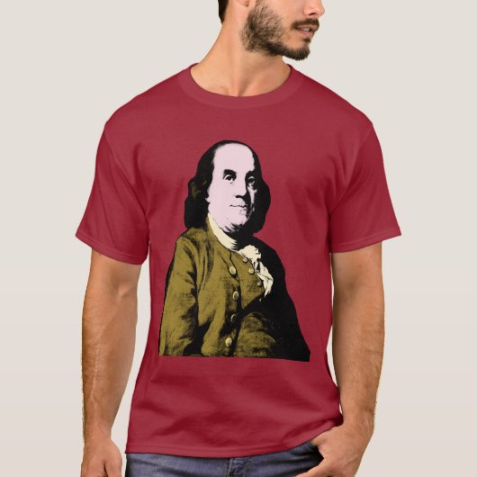 Benjamin Franklin im Pop-Art-Stil T-Shirt (Vorderseite)