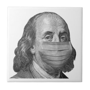 Benjamin Franklin in Maske Fliese
