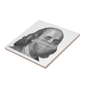 Benjamin Franklin in Maske Fliese (Seite)