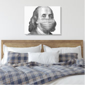 Benjamin Franklin in Maske Leinwanddruck (Insitu (Schlafzimmer))