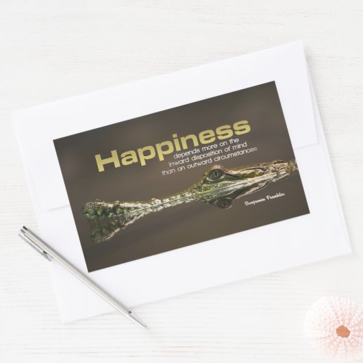 Benjamin Franklin Inspirational Quotenaufkleber Rechteckiger Aufkleber (Umschlag)