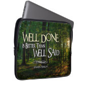 Benjamin Franklin Inspirational Zitat "Gut gemacht Laptopschutzhülle (Vorne Rechts)