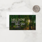 Benjamin Franklin Inspirational Zitat "Gut gemacht Mitteilungskarte (Vorderseite/Rückseite Beispiel)