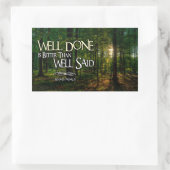 Benjamin Franklin Inspirational Zitat "Gut gemacht Rechteckiger Aufkleber (Tasche)