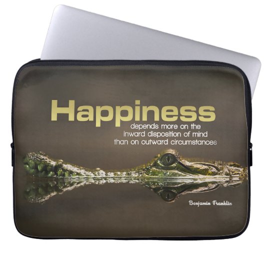 Benjamin Franklin Inspirational Zitat Laptopschutzhülle (Vorderseite)