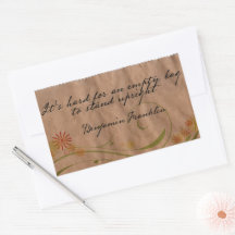 Benjamin Franklin Inspirational Zitat "Leere Tasch