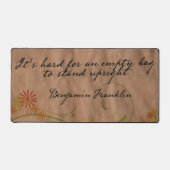 Benjamin Franklin Inspirational Zitat "Leere Tasch Schreibtischunterlage (Vorderseite)