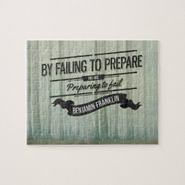 Benjamin Franklin Inspirational Zitat "Vorbereitun Puzzle