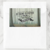 Benjamin Franklin Inspirational Zitat "Vorbereitun Rechteckiger Aufkleber (Tasche)