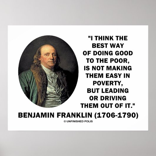 Benjamin Franklin ist der beste Weg, gute Arme zu Poster (Vorne)