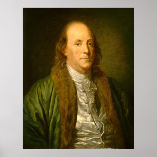 Benjamin Franklin - Jean-Baptiste Greuze Fine Art Poster (Vorne)