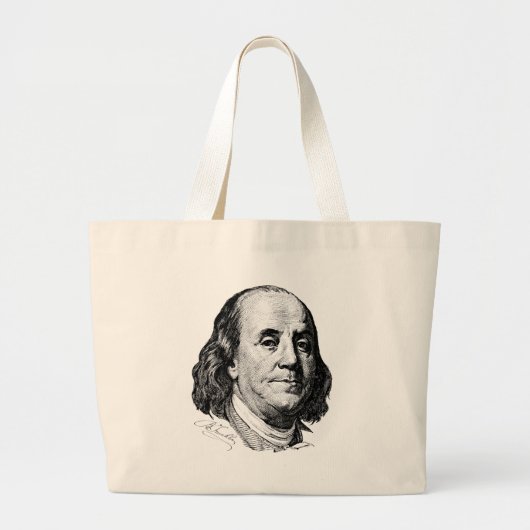 Benjamin Franklin Jumbo Stoffbeutel (Vorne)