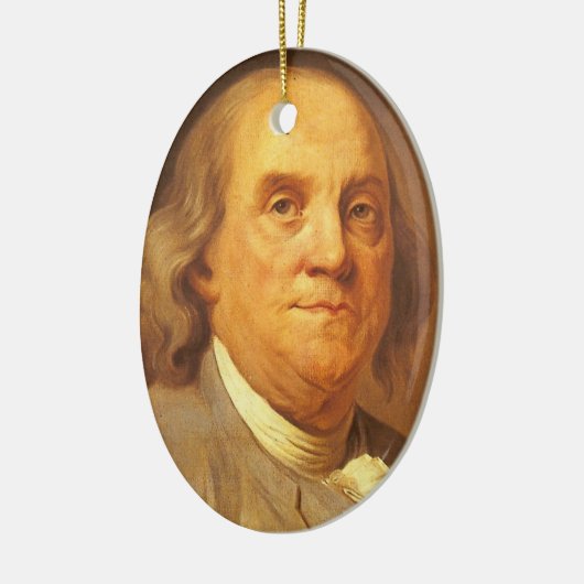 Benjamin Franklin Keramik Ornament (Links)