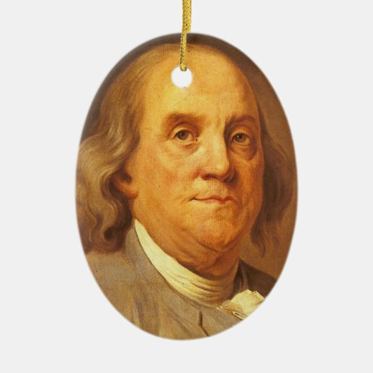 Benjamin Franklin Keramik Ornament (Vorne)