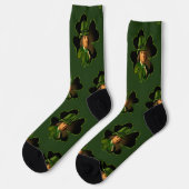 Benjamin Franklin Klee St. Patricks Day Socken (Linkes Detail)
