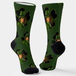 Benjamin Franklin Klee St. Patricks Day Socken