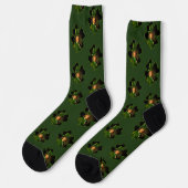 Benjamin Franklin Klee St. Patricks Day Socken (Linkes Detail)