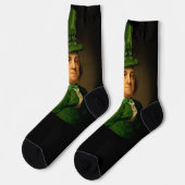 Benjamin Franklin Klee St. Patrick's Day Socken (Linkes Detail)