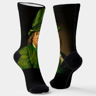 Benjamin Franklin Klee St. Patrick's Day Socken