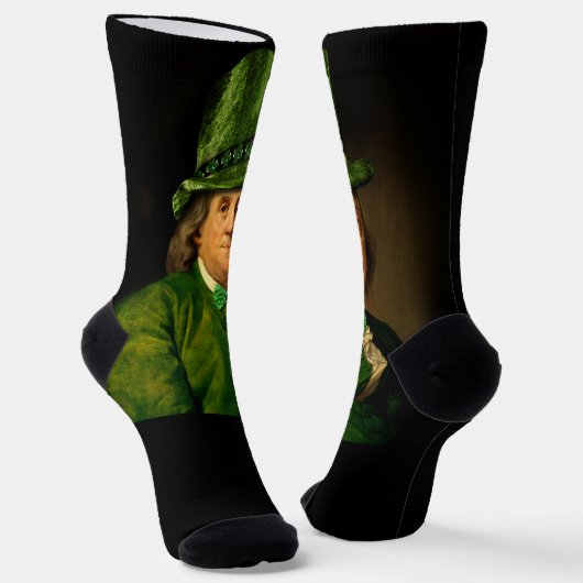 Benjamin Franklin Klee St. Patrick's Day Socken (Gewinkelt)