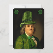 Benjamin Franklin Klee St. Patricks Tag Einladung (Vorderseite)