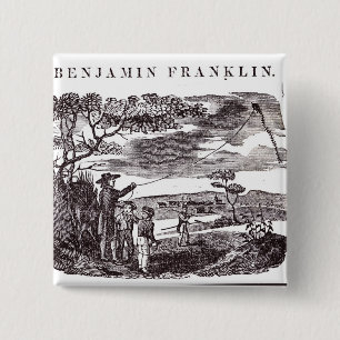 Benjamin Franklin leitet sein Drachen-Experiment Button