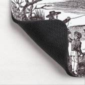 Benjamin Franklin leitet sein Drachen-Experiment Mousepad (Ecke)