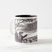 Benjamin Franklin leitet sein Drachen-Experiment Zweifarbige Tasse (Vorderseite Links)