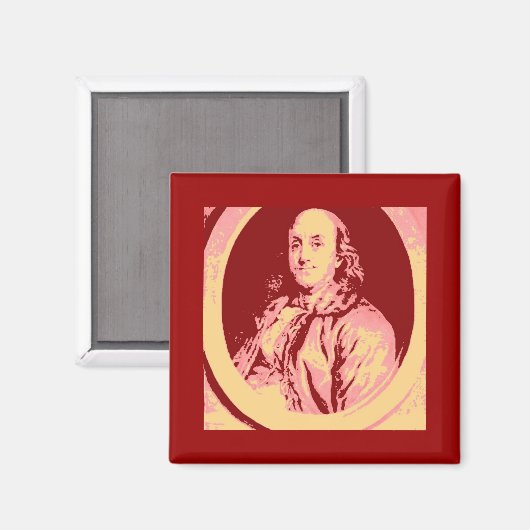 Benjamin Franklin Magnet (Vorderseite/Rückseite)