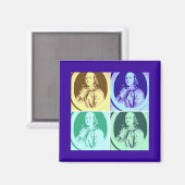 Benjamin Franklin Magnet (Vorderseite/Rückseite)