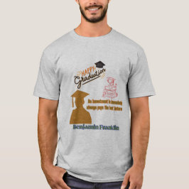 Benjamin Franklin Motto grau T-Shirt