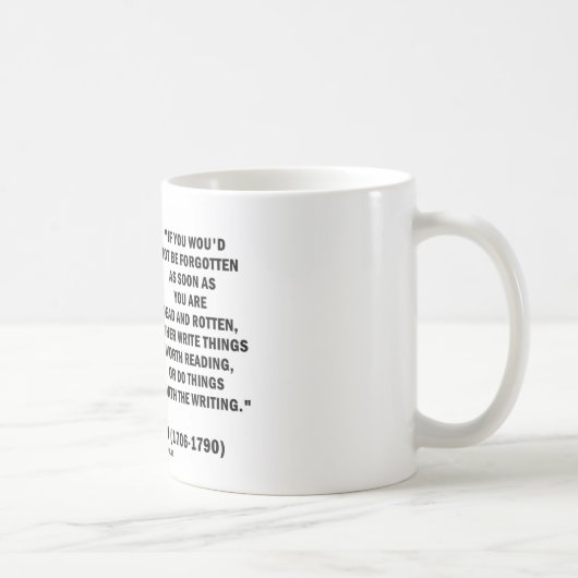 Benjamin Franklin nicht vergessen werden, Kaffeetasse (Rechts)