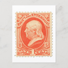 Benjamin Franklin One Cent US Postage Briefmarke Postkarte